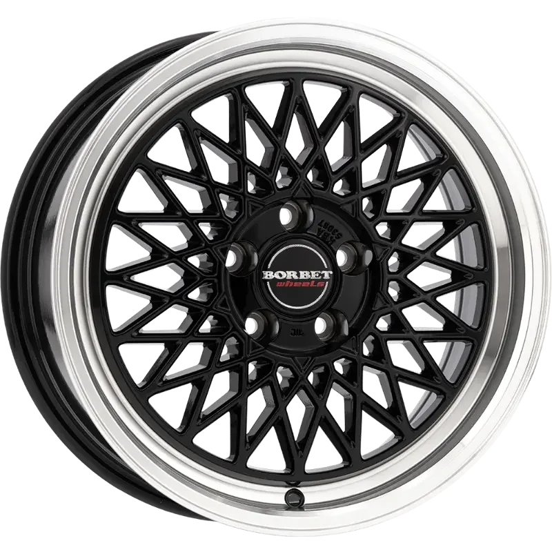 Borbet B black rim polished 8,00x17 5x112,00 ET45,00