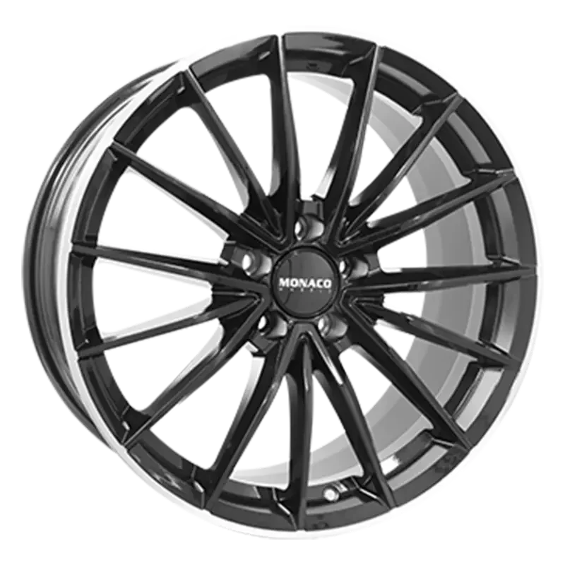 MONACO WHEELS Grand Prix 14 Black Polished Lip 8,00x20 5x112,00 ET45,00